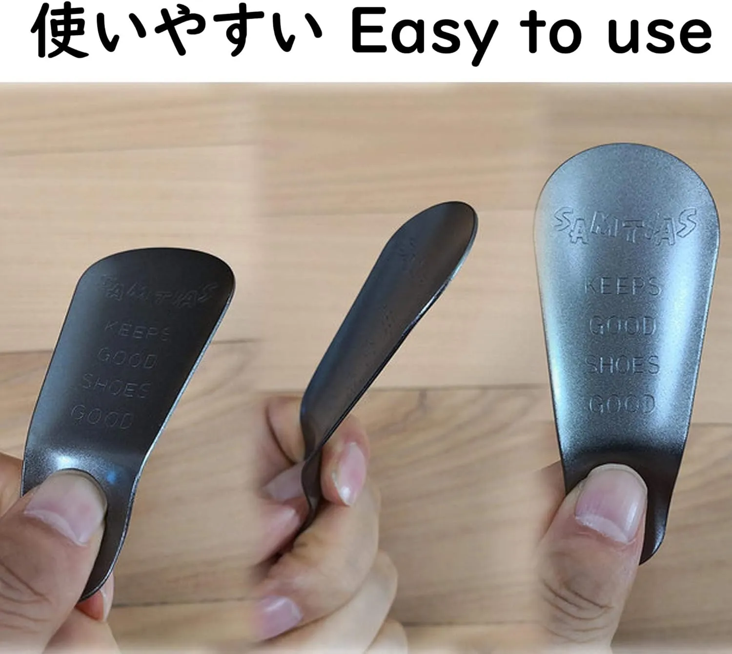 ノーブランド品 Donok Portable Shoehorn Brass Metal Hand Shoe Horn