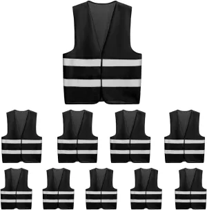 10 Pack Mount Marter Safety Reflective Vest for Outdoor Operator and Sportsmen
