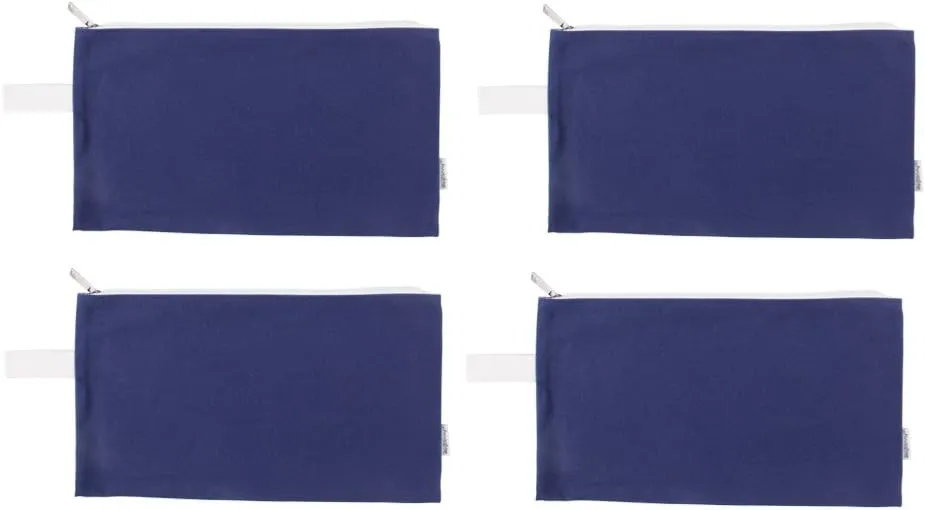 100% Cotton 16oz Heavy Duty Multi-purpose Canvas Zipper Tool Bag Organize Storage Pouch 4-pack