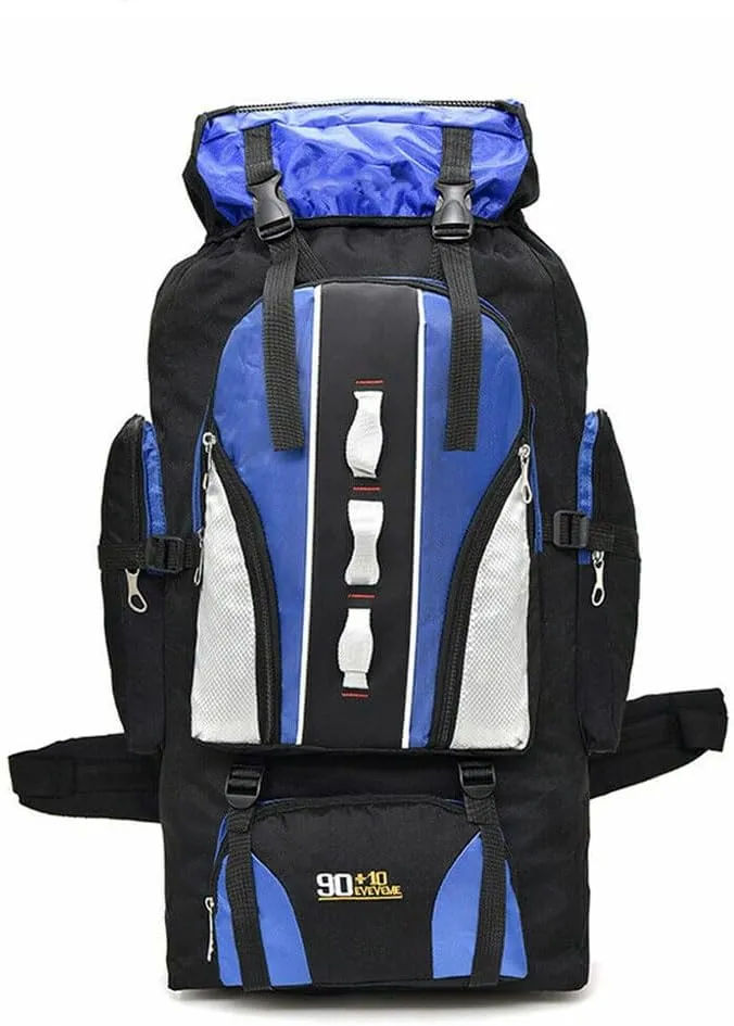 100L Large Military Tactical Backpack, Waterproof Travel Daypack, Survival Rucksack, Bushcraft Backpack, Lightweight Outdoor Camping Bag, Blue