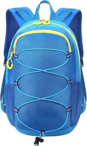 10L Kids Hiking Backpack, Small Waterproof Travel Daypack for Camping, Lightweight Pack for Boys or Girls Ages 4-12 (Blue)