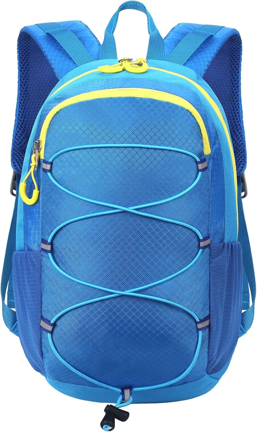 10L Kids Hiking Backpack, Small Waterproof Travel Daypack for Camping, Lightweight Pack for Boys or Girls Ages 4-12 (Blue)