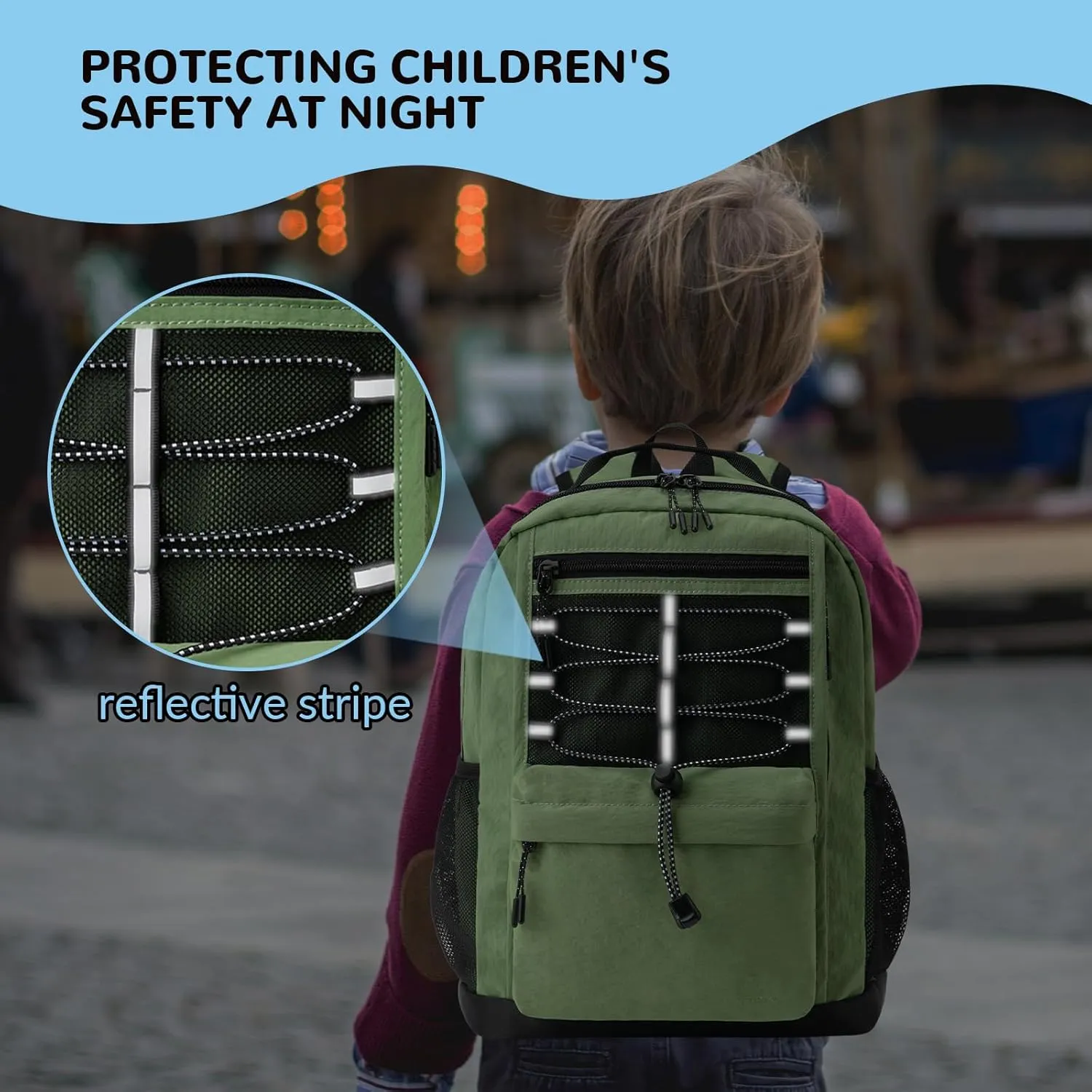 10L Small Size Casual Backpack for Kids Girls Boys Ages 3-9, Mini Waterproof Outdoor Sport Travel Hiking Camping Daypack (Army Green)