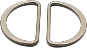 10PCS Metal D Ring 2 Inch Satin Nickel Plated Non Welded Large Size D-Rings for Buckle Straps Bags Belt (50mm)