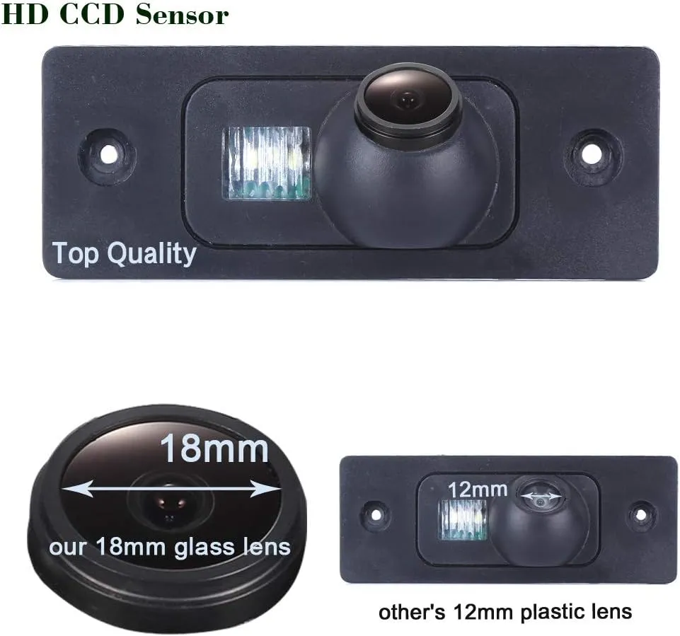 1280 * 720 Pixels car Rear View Backup Camera Parking Replacement for Audi TT 8j 2007 Skoda Fabia Combi 2004 Porsche Cayenne EZ 2009 Porsche Cayenne 9PA 2003-2010 Waterproof Night Vision