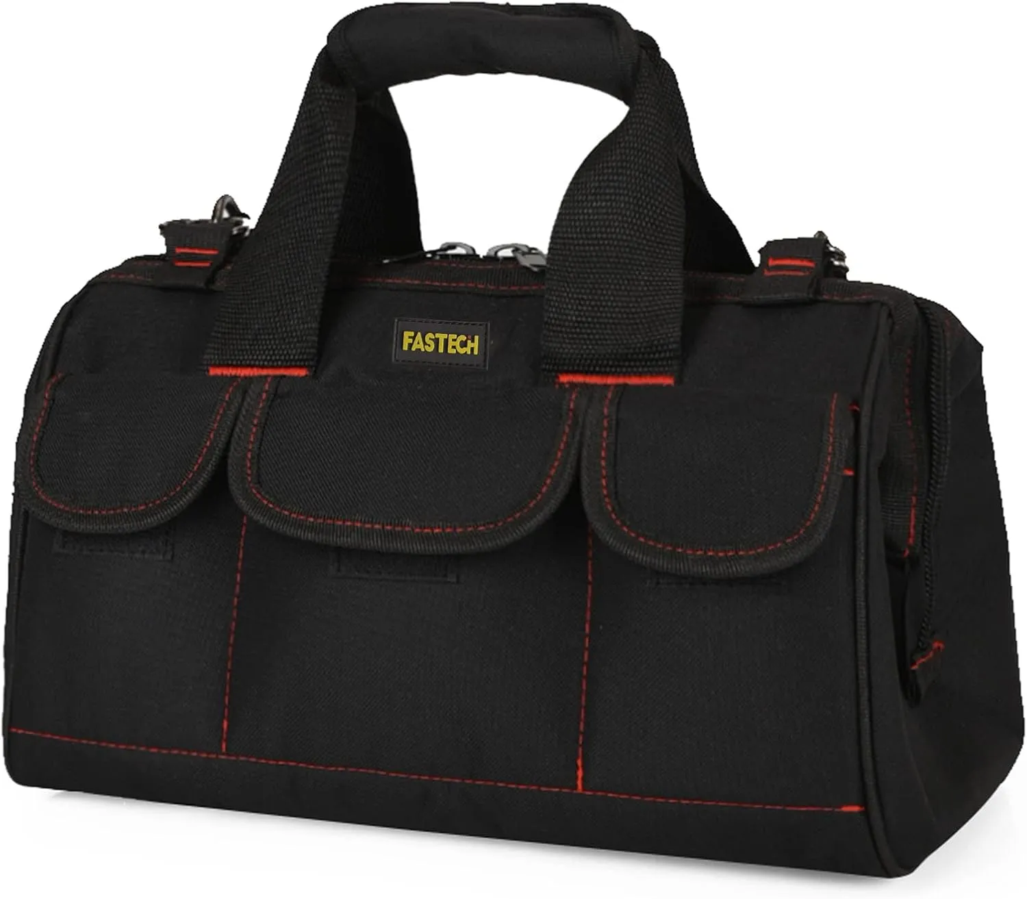 14-inch Heavy Duty Toosl Bag With Wide Mouth for Tool Storage, Carrier and Organizer, Tool Tote Bag For Men, Wide Mouth Tool Bag With Inside Pockets (14 Inch)