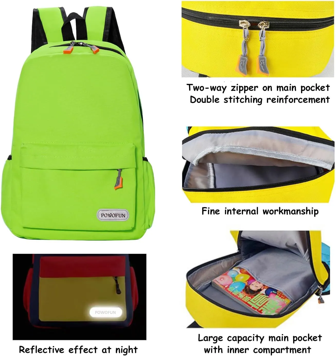 15 inch Kids Backpack Lightweight Elementary School bag Kindergarten Bookbag Casual Travel Daypack