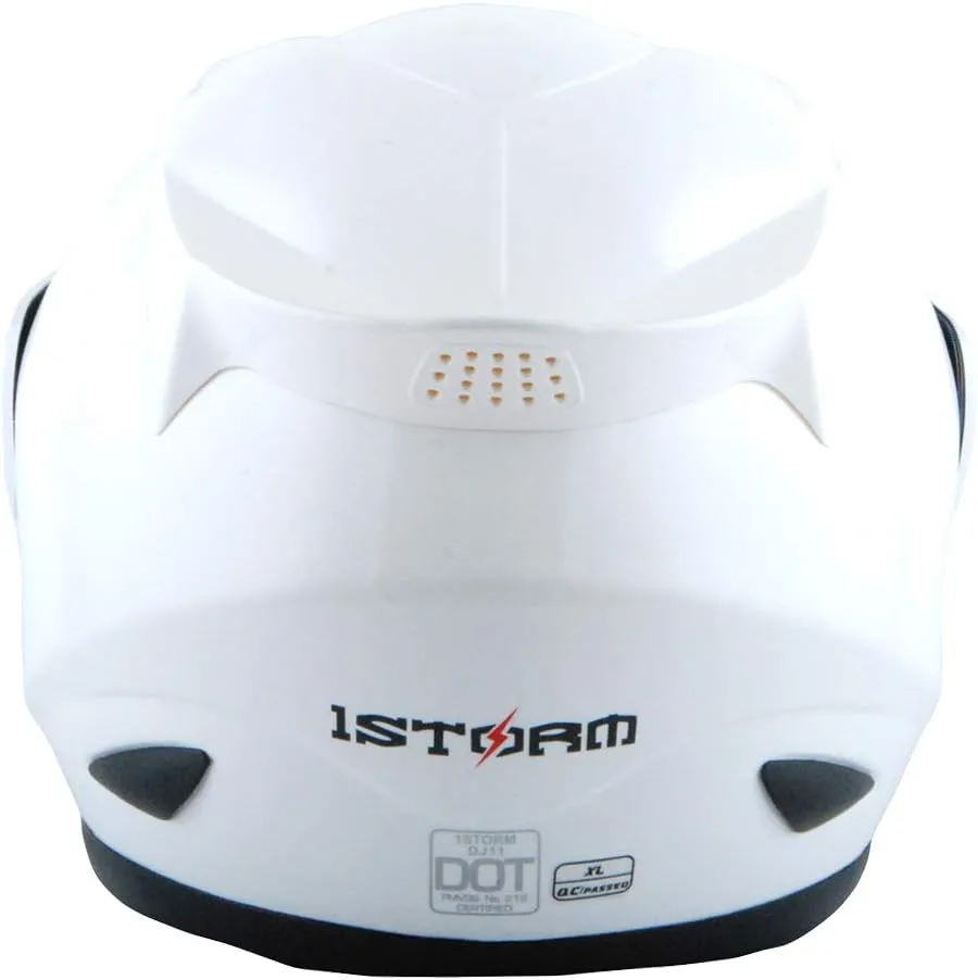 1Storm Motorcycle Bike Full Face Helmet Mechanic Skull: HJDJ11