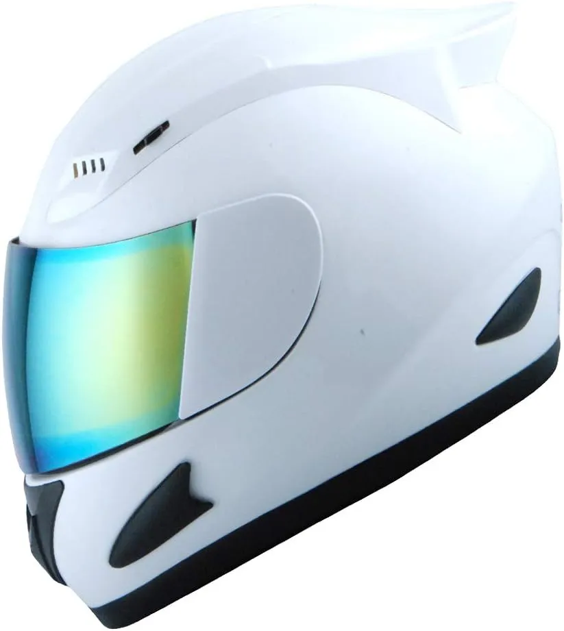 1Storm Motorcycle Bike Full Face Helmet Mechanic Skull: HJDJ11