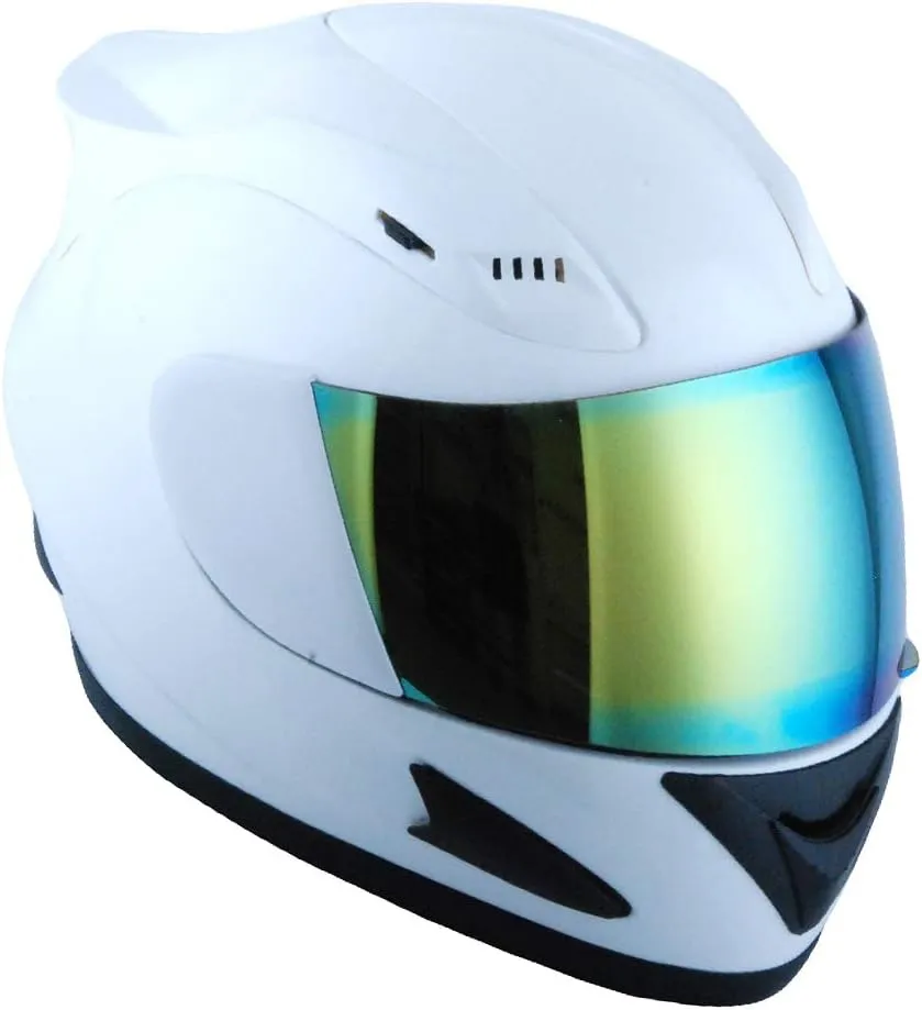 1Storm Motorcycle Bike Full Face Helmet Mechanic Skull: HJDJ11