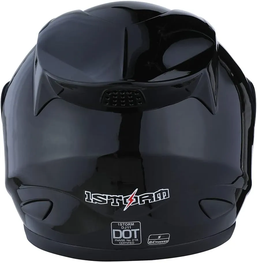 1Storm Motorcycle Bike Full Face Helmet Mechanic Skull: HJDJ11
