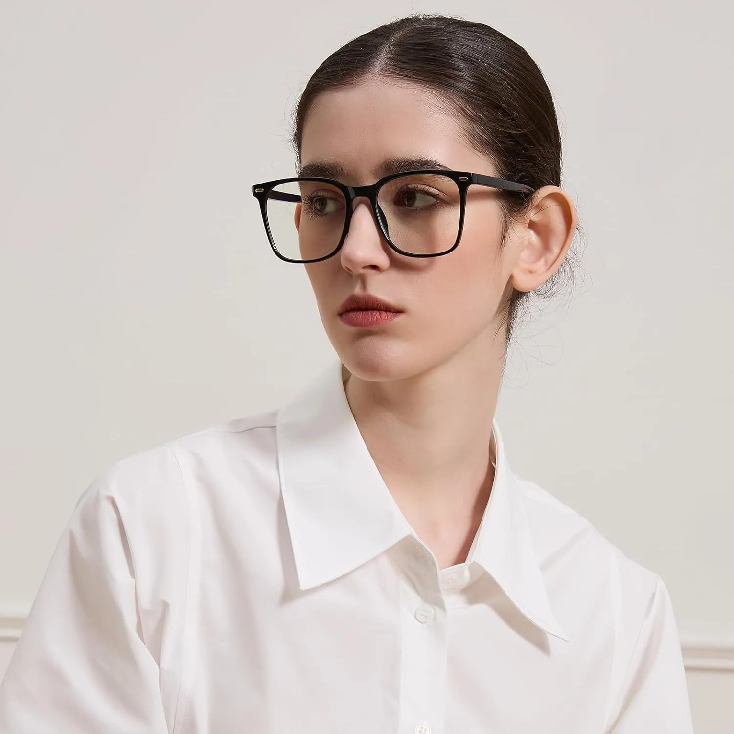 2-Pack Oversized Square Blue Light Blocking Glasses for Women Men, Anti-Fatigue Computer Monitor Gaming Glasses Reduce Eye Strain(Black transparent Brown)