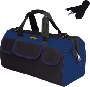 22 Inch Heavy Duty Tools Bag With Wide Mouth for Tool Storage, Carrier and Organizer, Tool Bag for Men/Women, Wide Mouth Tote Bag With Inside Pockets (22 Inch)