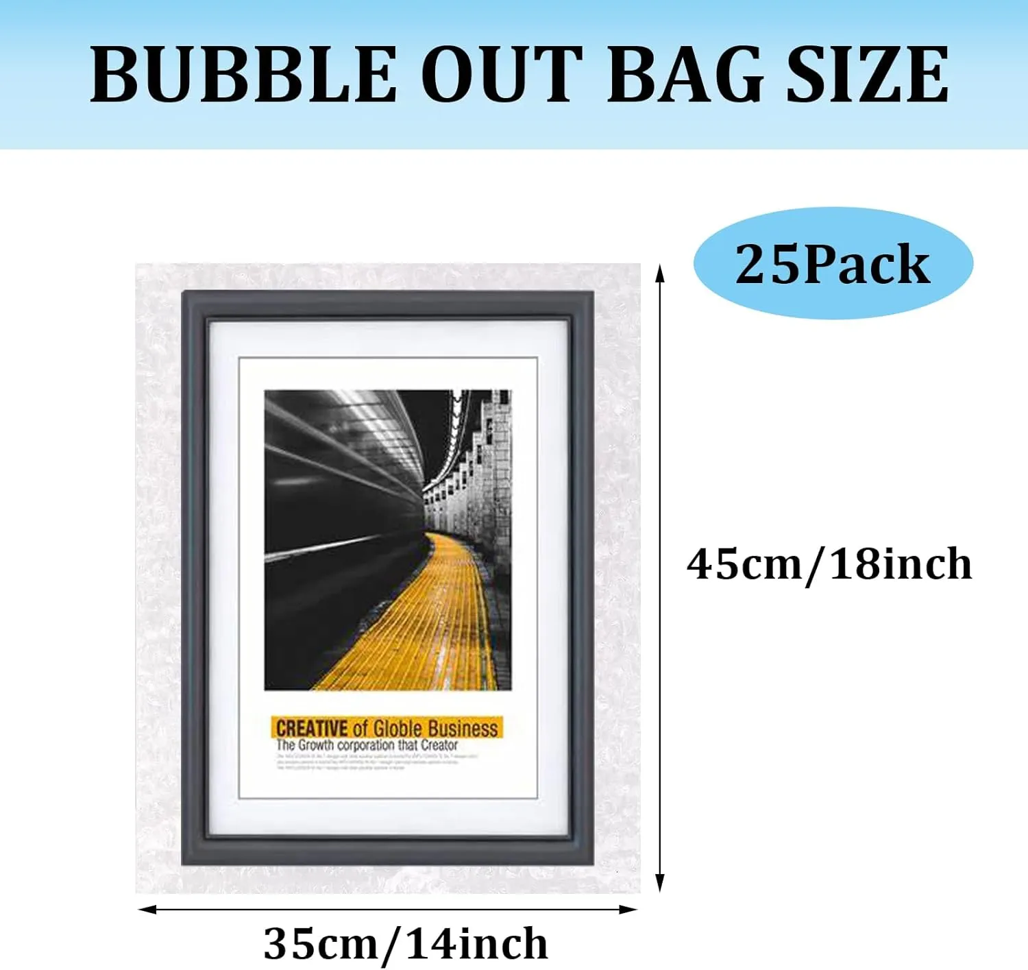 25PCS Clear Large Bubble Bags 14 x18 Inch, Bubble Out Pouches Bag for Moving, Double Walled Shockproof Bubble Cushion Pouches Wrap Bag Protect for Moving,Shipping,Packing Supplies for Fragile Item