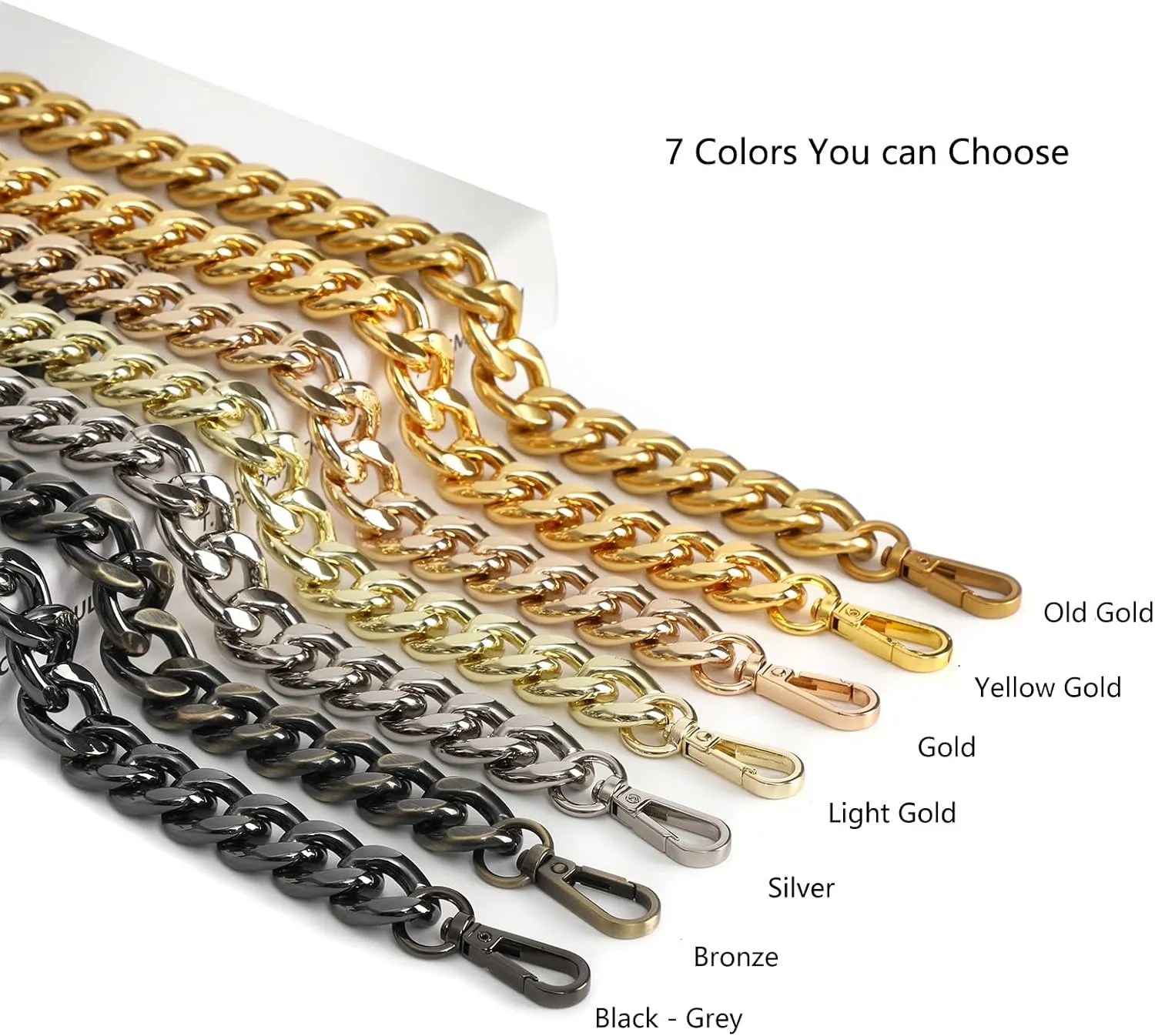 26 Inch Chic Metal Purse Chain Strap Handle Shoulder Strap Replacement Charms for Bag Handbags
