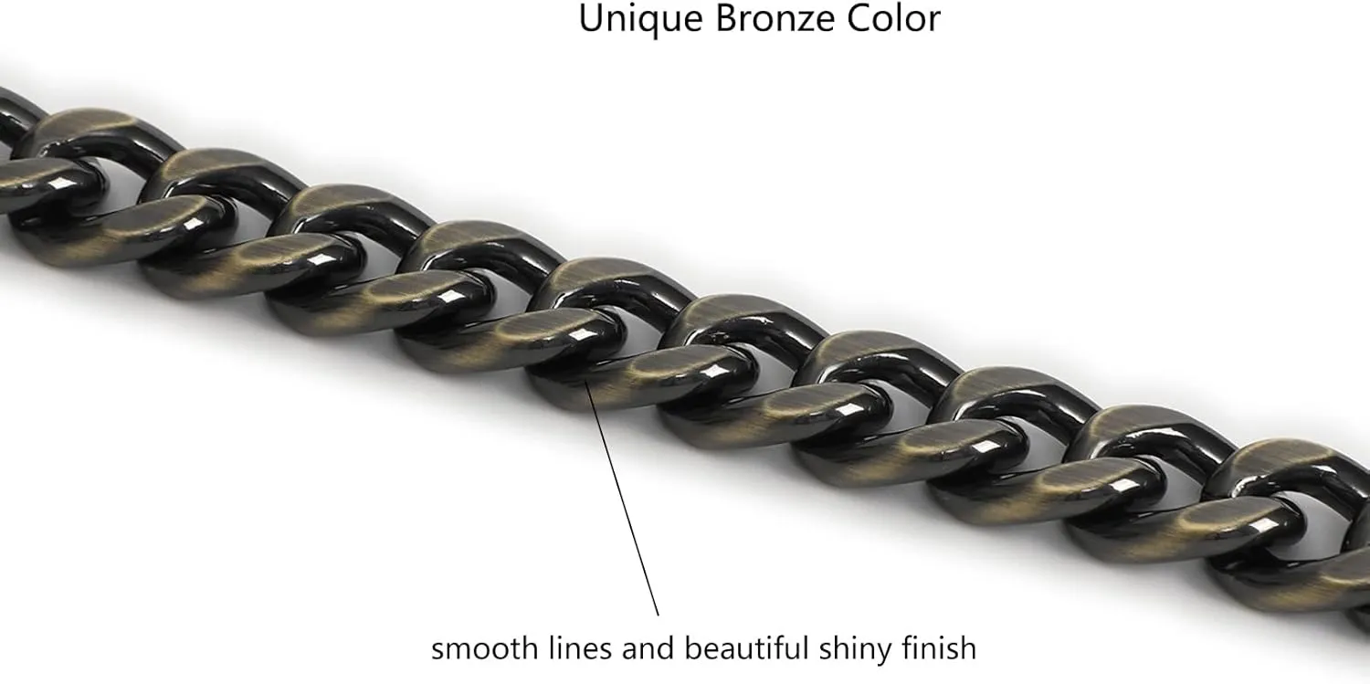 26 Inch Chic Metal Purse Chain Strap Handle Shoulder Strap Replacement Charms for Bag Handbags