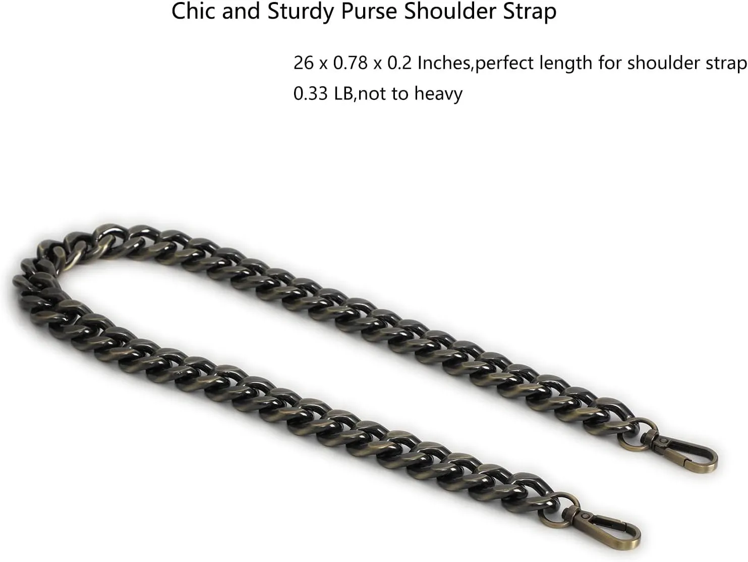 26 Inch Chic Metal Purse Chain Strap Handle Shoulder Strap Replacement Charms for Bag Handbags