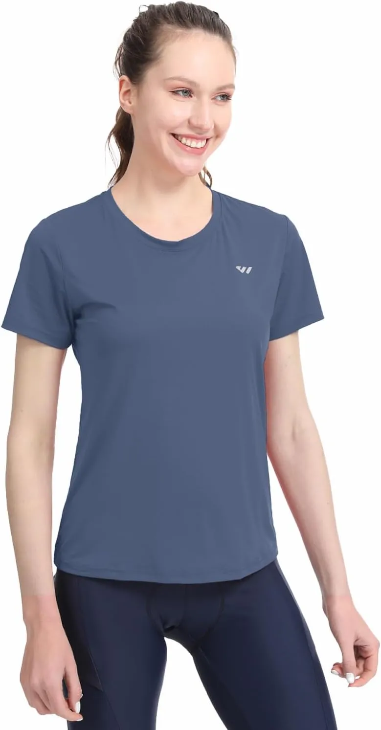 3-5 Pack Workout Shirts Women Running Quick Dry Crew Neck Gym Moisture Wicking T-Shirts Athletic Yoga Tee Top UPF 50 