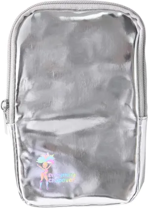 3-IN-1 Thigh Bag Fanny Pack Crossbody Bag | Carnival Leg Harness for Women | Glossy Waist Bag | Rave Leg Pack with Buckles | Metallic Silver