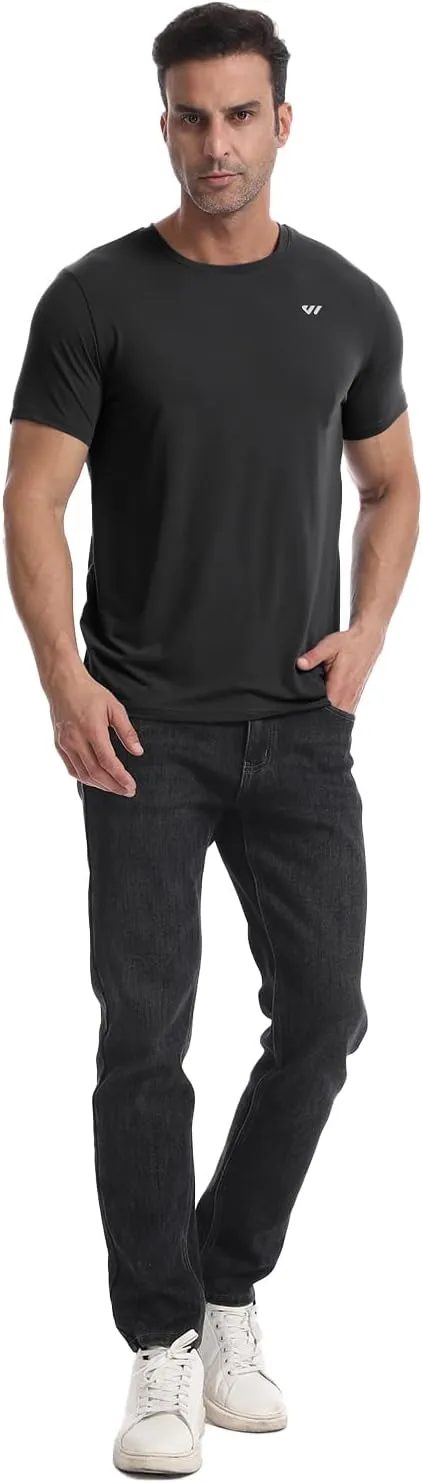3 or 5 Pack Workout Shirts for Men Quick Dry Running T-Shirt Short Sleeves Moisture Wicking Crew Neck Tee Athletic Casual Top