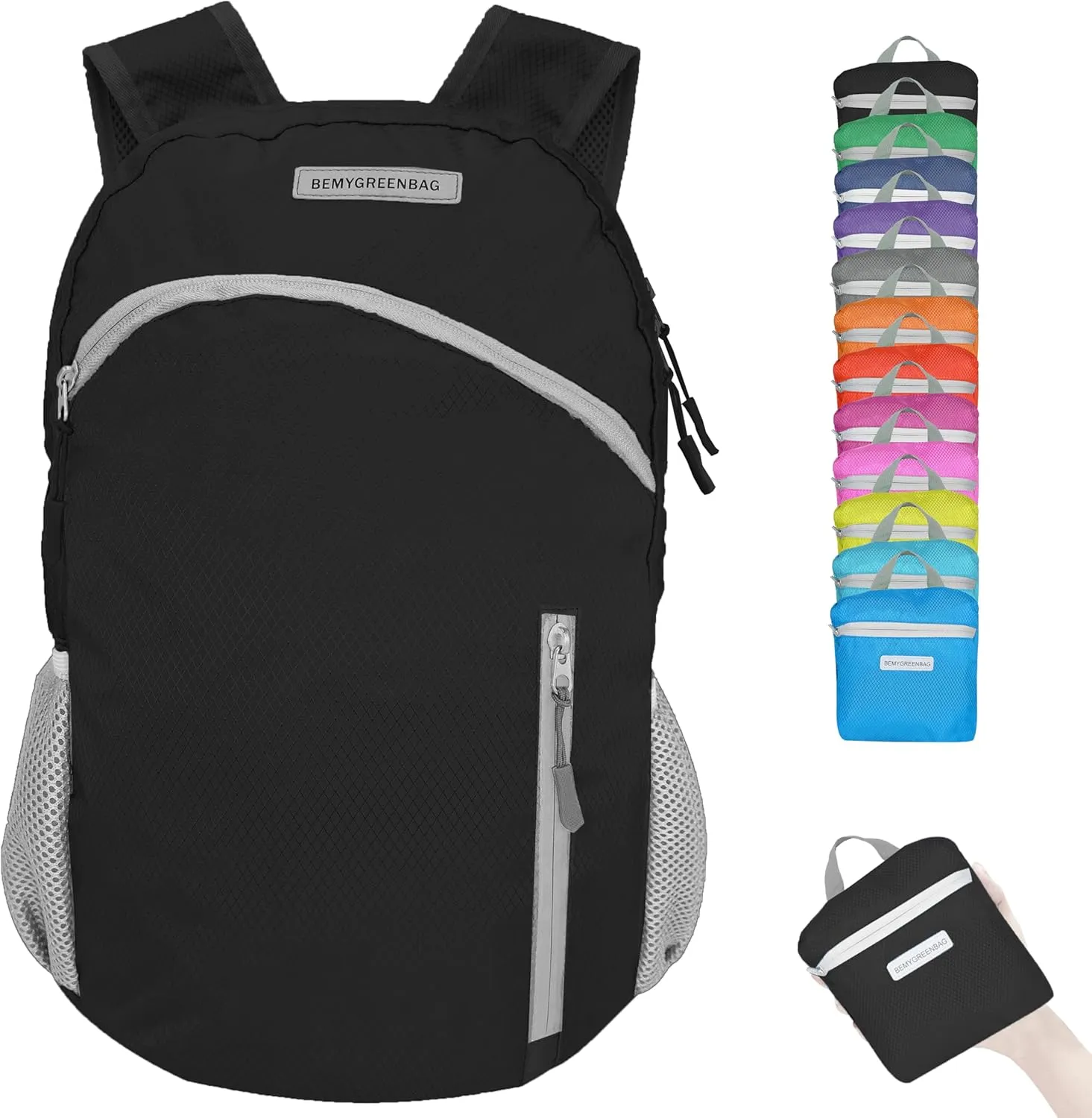 35L Foldable Waterproof Backpack For Outdoor Sports Travel Inside Wet Clothes Compartment Packable For Multiple