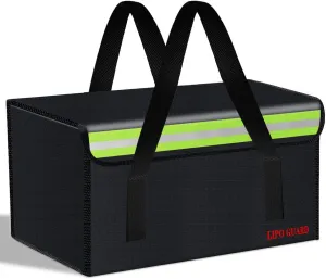 360 * 250 * 200mm Ebike Battery Safe Bag Lipo Fireproof Bag Large Capatity for Lipo Pack Storage Charging Transport,Home Office Travel Battery Safe Storage Pouch