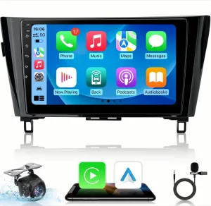 [4 Core   64GB] Car Radio for Nissan Rogue Accessories 2014-2018: X-Trail Qashqai Stereo with Wireless Carplay&Android Auto with 1280 * 800 10" Touchscreen Bluetooth GPS Mirror Link FM WiFi Camera