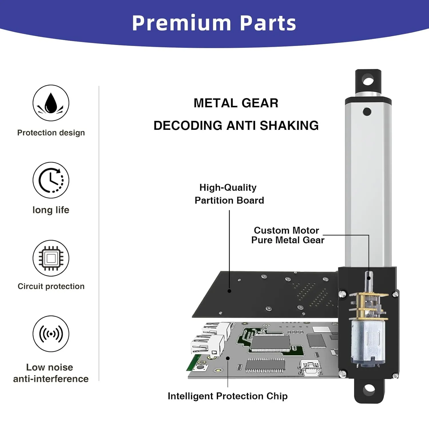 4 Inch 4.5lbs Mini Stroke 12V 4.5lbs Electric Linear Actuator 1.2"/sec Linear Motion Actuator with Brackets for Cabinets, Robotics, Home Automation, Window Opener(20N, 100mm)