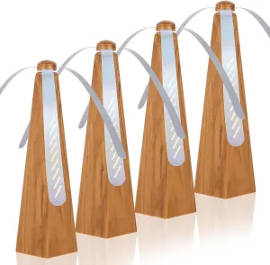4 Pack Fly Fan for Tables Portable Fly Fan Keep for Your Food Clean Meal Table Fly Fan for Outdoor Indoor Picnic Dinner Classroom(Wood Grain)