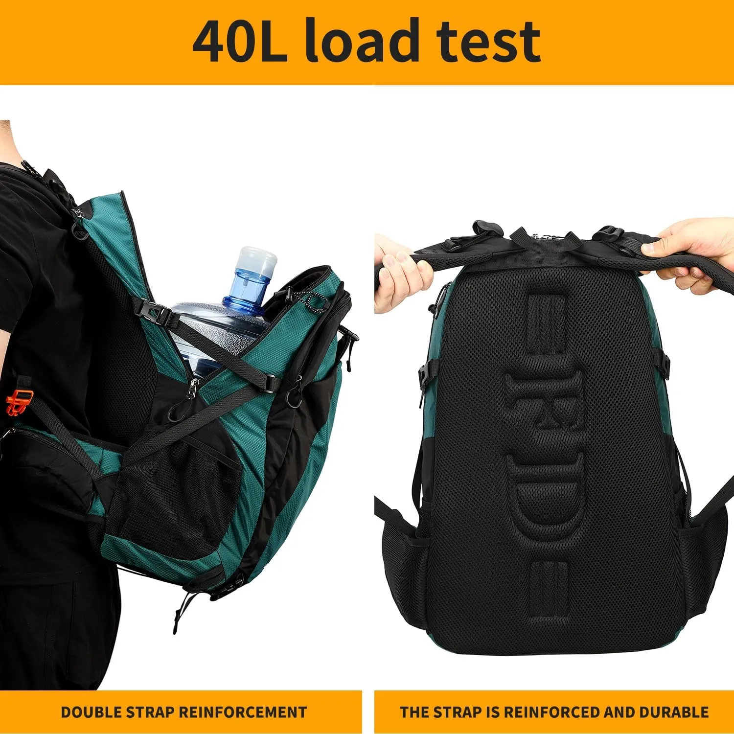 40L Waterproof Lightweight Hiking,Camping,Travel Backpack for Men Women
