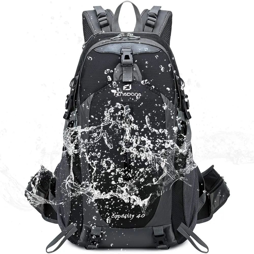 40L Waterproof Lightweight Hiking,Camping,Travel Backpack for Men Women