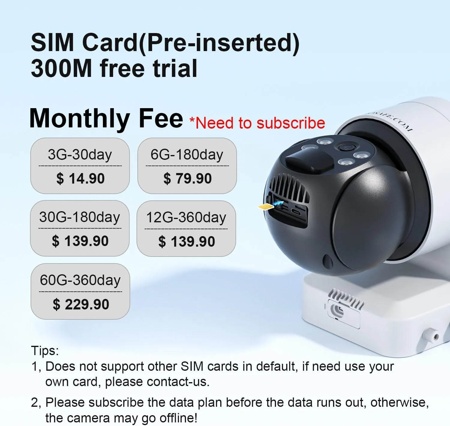 4G LTE Cellular Security Camera No Internet Needed, No WIFI Security Cameras Wireless Outdoor, Solar Camera With SIM Card, PIR Sensor, 360 PTZ, 2K HD Color Night Vision, 2-Way Talk, IP66 Waterproof