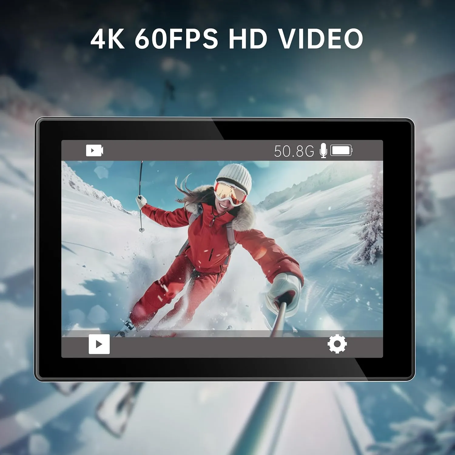 4K60FPS 30MP Action Camera with Front LCD and Touch Rear Screens, Underwater Camera with 64GB Memory Card, 132FT Waterproof Camera, EIS, 5X Zoom, WiFi Remote Control（Black）