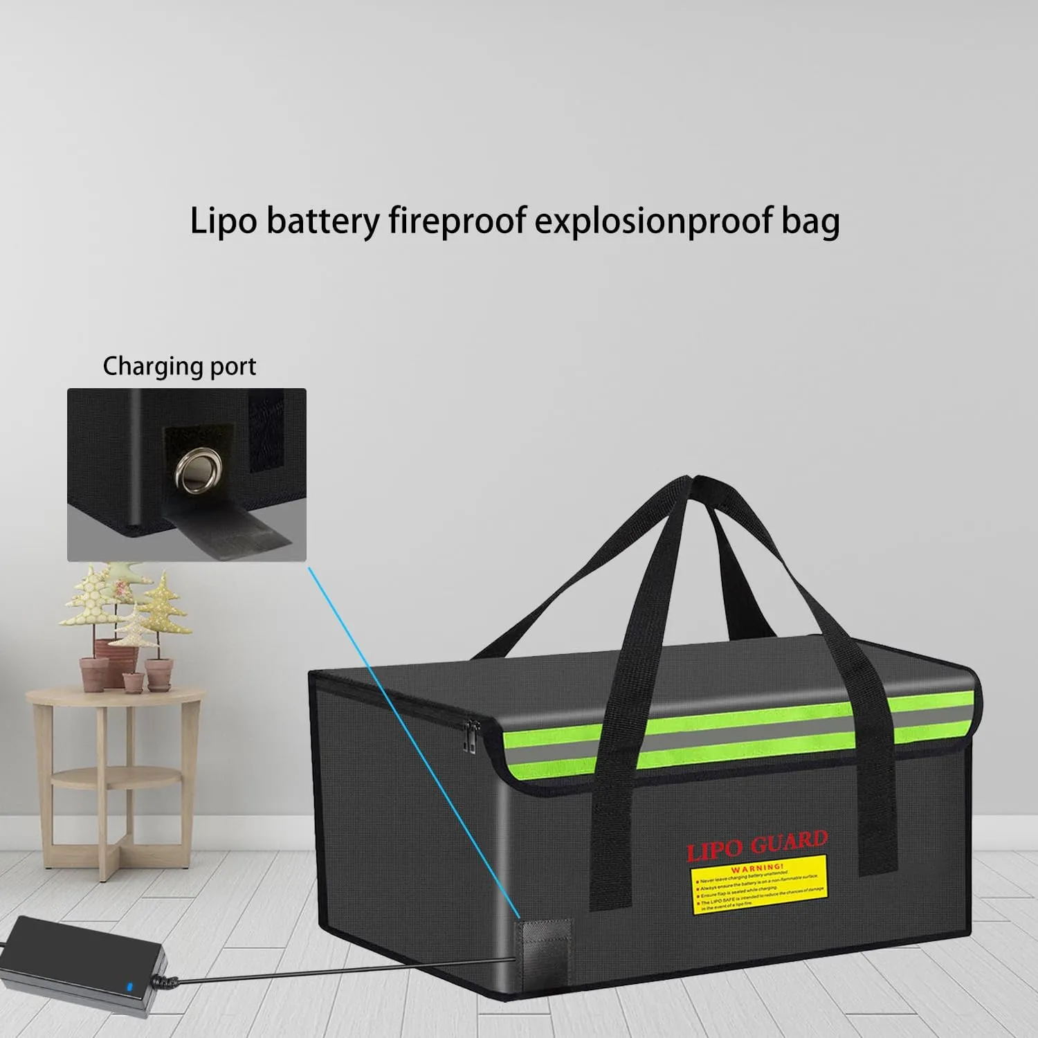 500 * 350 * 300mm Ebike Battery Safe Bag Fireproof Charging Lipo Bag Large Capatity for Lipo Battery Pack Storage Charging Transport, Home Office Travel Fireproof Safe Storage Pouch
