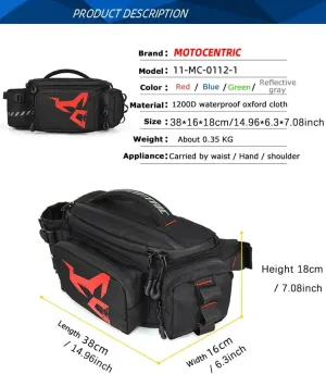 5.5L Reflective Motorcycle Thigh Bag,Water-Resistant Bando Bag, Fanny Pack for Men,Trave Waist Belt Bag for Women,Oxford Motorcycle Drop Leg Bag Shoulder (Blue)