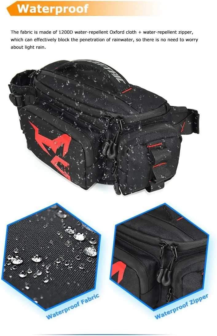 5.5L Reflective Motorcycle Thigh Bag,Water-Resistant Bando Bag, Fanny Pack for Men,Trave Waist Belt Bag for Women,Oxford Motorcycle Drop Leg Bag Shoulder (Blue)