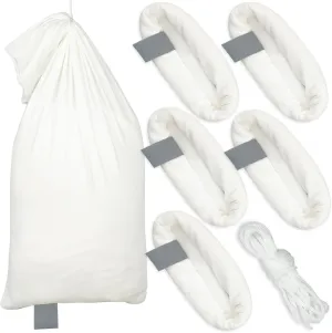 6 Pack Elk Game Bags Hunting Meat Bags Breathable Rolled Heavy Duty Quarter Bag with Reflective Strip for Elk Caribou, Moose, Deer, 48inch x 4, 28inch x 2