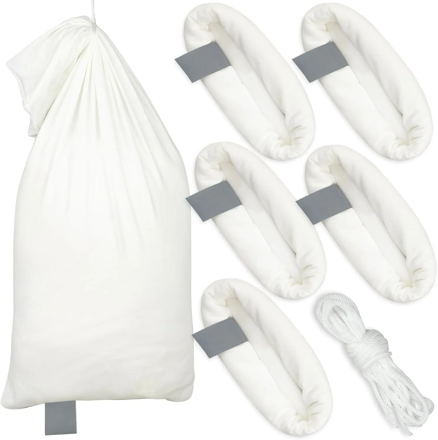 6 Pack Elk Game Bags Hunting Meat Bags Breathable Rolled Heavy Duty Quarter Bag with Reflective Strip for Elk Caribou, Moose, Deer, 48inch x 4, 28inch x 2