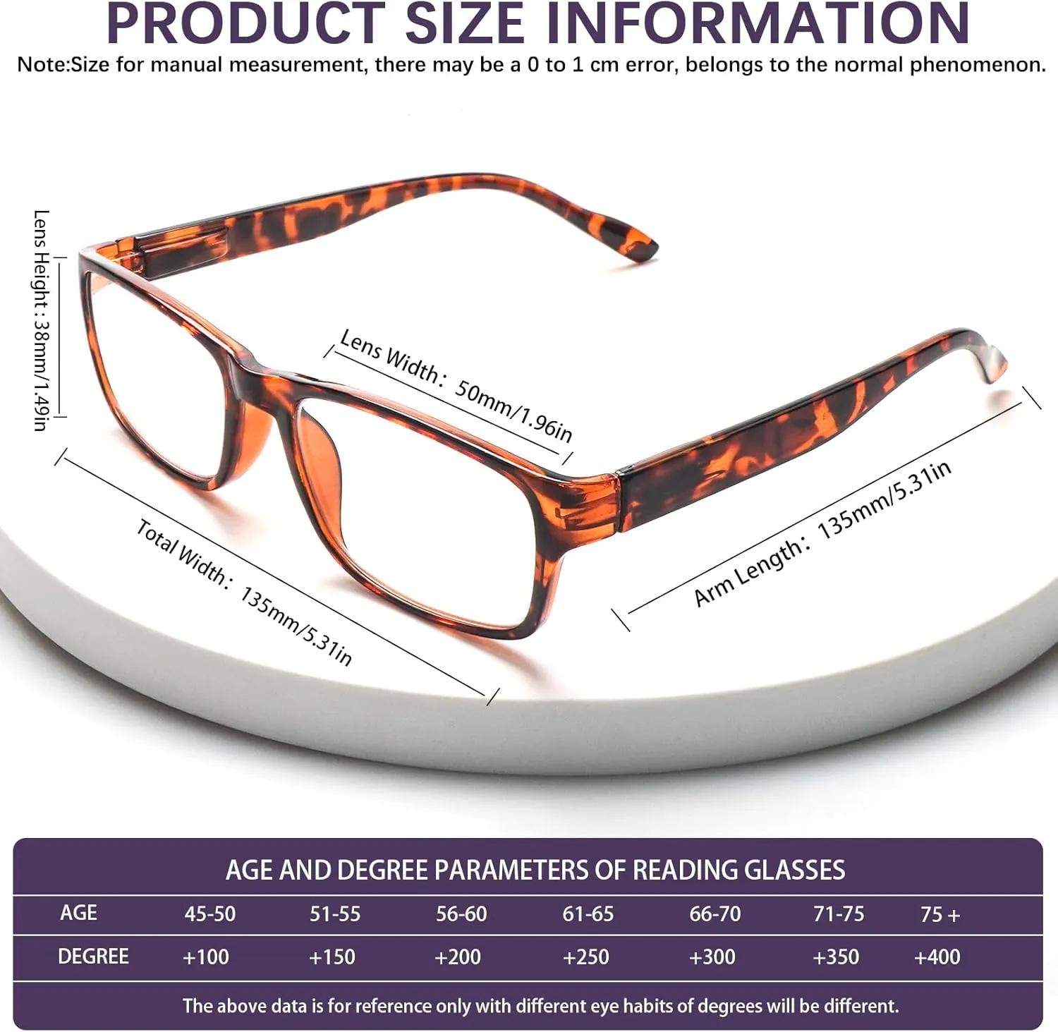 6 Pack Reading Glasses Blue Light Blocking,Spring Hinge Readers for Men Women,Black Frame Anti Glare Eyeglasses