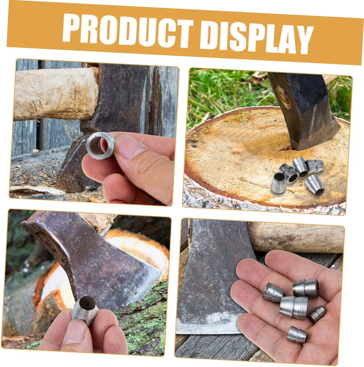 6pcs Iron Wedge for Hammer Durable Splitting Wedge for Axe Handle Ergonomic Design for Easy Installation Sturdy Gardening Tool Accessories