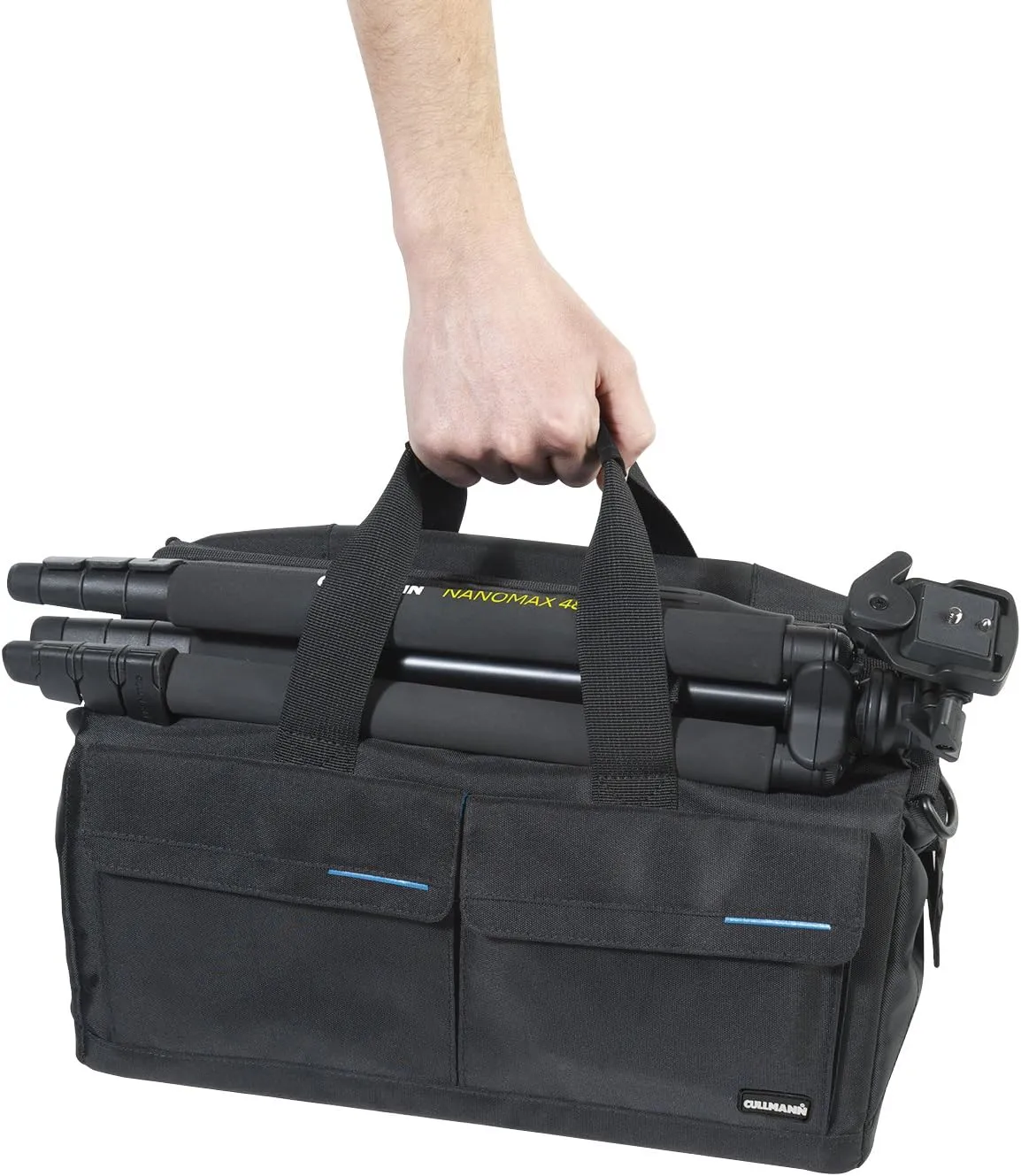 98370 - Amsterdam Maxima 335 - Camera Bag for Medium to Large DSLR Equipment, Black/Blue, Inside Dimensions: 300 x 150 x 190 mm