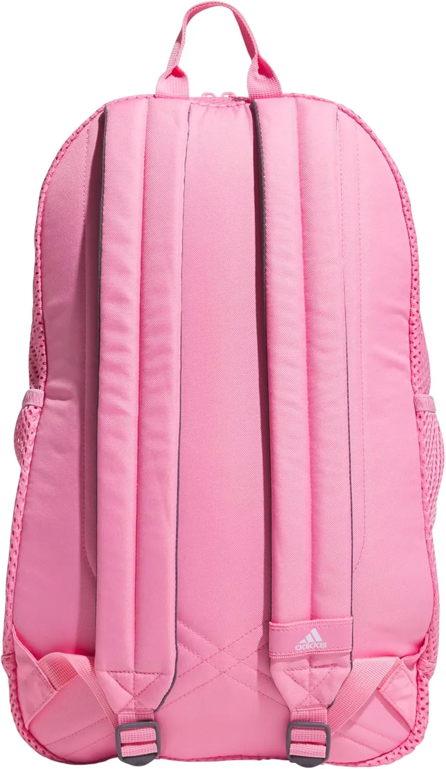 adidas Hermosa Mesh Backpack, See-Through Transparent Clear Festival Bag, Bliss Pink/2.0, One Size