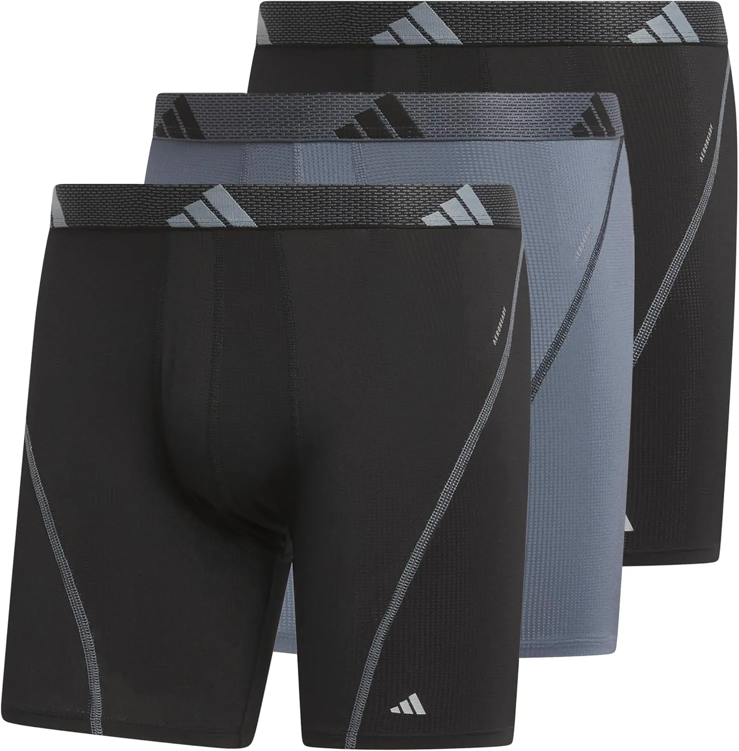 adidas Men's Performance Athletic Mesh Boxer Brief Underwear 3-Pack, Moisture Wicking, Sport Comfort