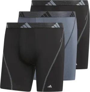 adidas Men's Performance Athletic Mesh Boxer Brief Underwear 3-Pack, Moisture Wicking, Sport Comfort