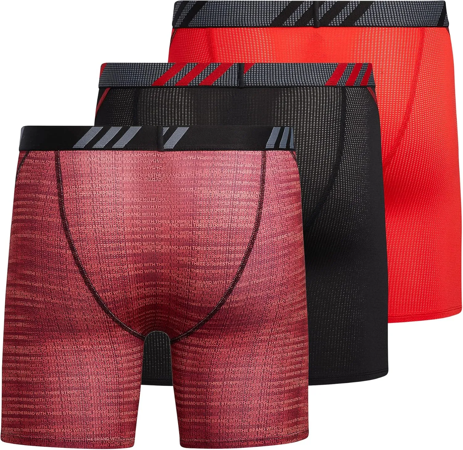adidas Men's Sport Performance Mesh Boxer Brief Underwear (3-Pack)