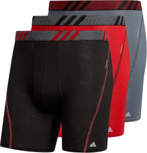 adidas Men's Sport Performance Mesh Boxer Brief Underwear (3-Pack)