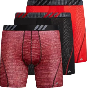 adidas Men's Sport Performance Mesh Boxer Brief Underwear (3-Pack)