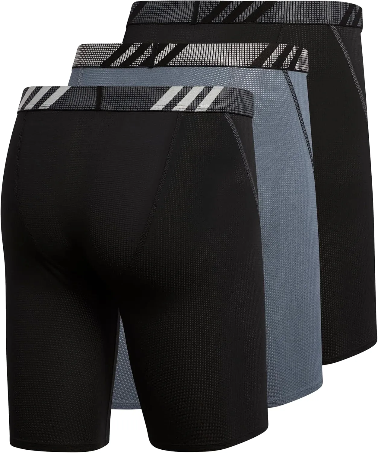 adidas Men's Sport Performance Mesh Long Boxer Brief Underwear (3-Pack)