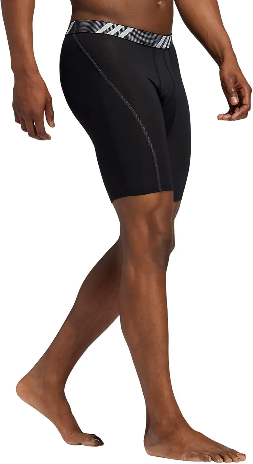 adidas Men's Sport Performance Mesh Long Boxer Brief Underwear (3-Pack)