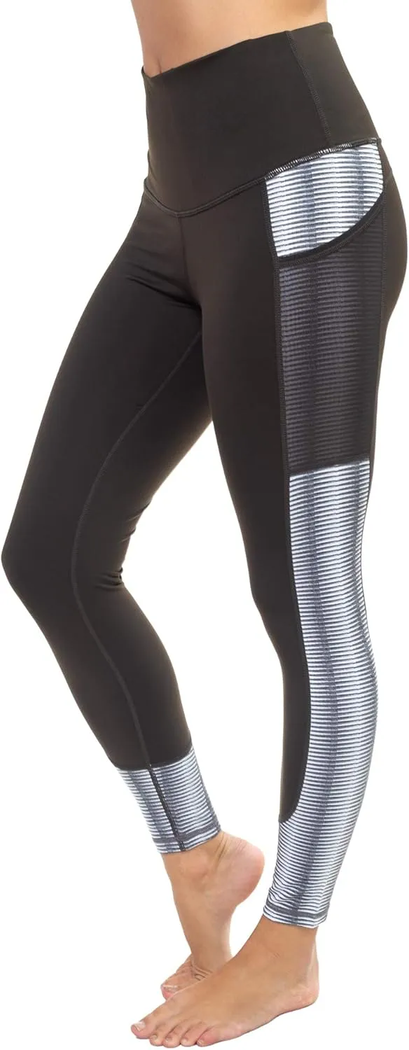 AEKO Yoga Power Flex Fit Running Pants Workout Leggings 4 Way Stretch for Women